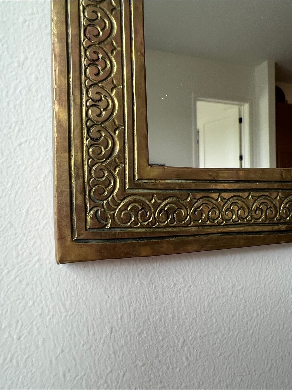 Moroccan Brass Accent Mirror Decor - Picture 5 of 14